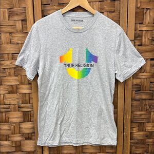 True Religion Rainbow Gray T-Shirt Logo